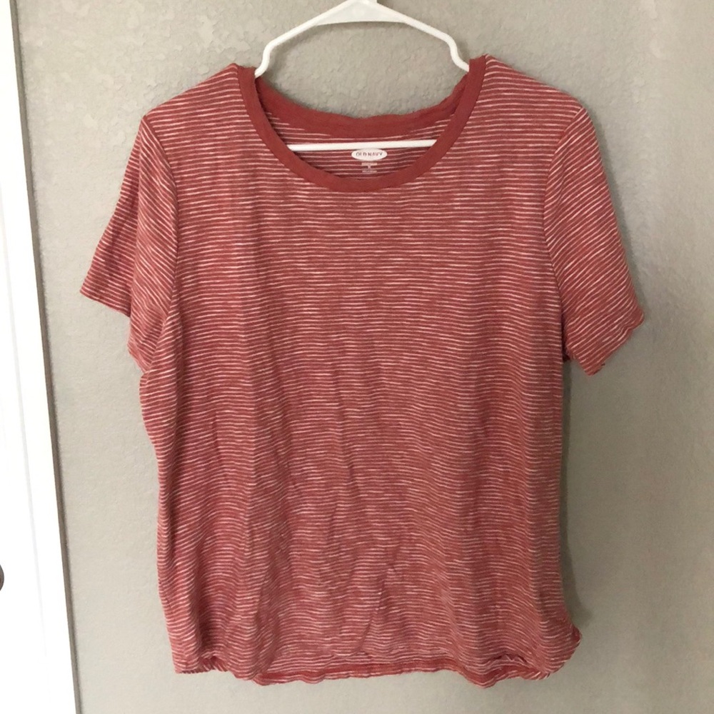 Pink & White Striped T-Shirt